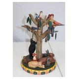 Folk Art Wood Carving "Tree of Life" by Randy Tate, 10 Inches Tall