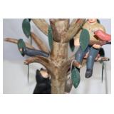 Folk Art Wood Carving "Tree of Life" by Randy Tate, 10 Inches Tall