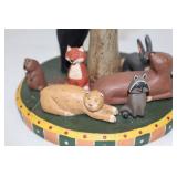 Folk Art Wood Carving "Tree of Life" by Randy Tate, 10 Inches Tall