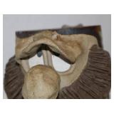 Handmade Studio Pottery Mug with Sculpted Face, Signed