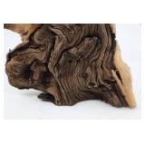 Natural Hardwood Accent Sculpture, 11x8 Inch Freeform Decor