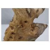 Natural Hardwood Accent Sculpture, 11x8 Inch Freeform Decor