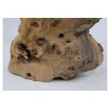 Natural Hardwood Accent Sculpture, 11x8 Inch Freeform Decor