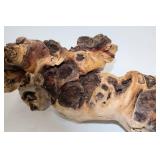 Natural Wood Burl Accent Piece - Organic 16 Inch