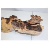 Natural Wood Burl Accent Piece - Organic 16 Inch