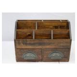 Pottery Barn Wooden Organizer with Drawers and Compartments