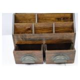 Pottery Barn Wooden Organizer with Drawers and Compartments