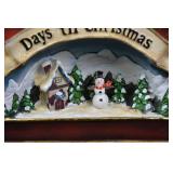 Christmas Countdown Clock with Santa and Snow Village, Boxed