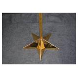 Brass Star Tree Ornament Hanger, 26.5 Inch Display Stand
