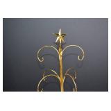 Brass Star Tree Ornament Hanger, 26.5 Inch Display Stand