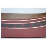 Decorative Wooden Canoe Centerpiece with Red and Black Accents, 28 in.