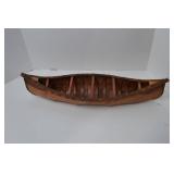 Birchbark Canoe Model, Handcrafted 24-Inch Display Piece