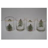 Spode Christmas Tree Double Old Fashioned Glasses, Set of 4, with Box