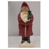 Vintage-Look Christmas Santa Claus Figurine with Red Coat