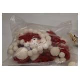 Christmas Snowman Decorations and Snowball Garland Lot