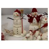 Christmas Snowman Decorations and Snowball Garland Lot