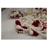 Christmas Snowman Decorations and Snowball Garland Lot