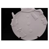 Ancora Made in Italy Snowman Christmas Ceramic Platter