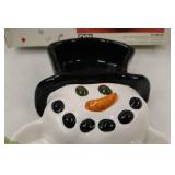 Build a Better Snowman Ceramic Serving Dish with Box