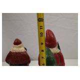 Set of 3 Vintage-Look Santa Christmas Figurines 12in, 9in, 10.5in