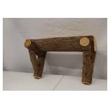 Rustic Natural Wood Log Accent Shelf 16 Inch