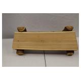 Rustic Natural Wood Log Accent Shelf 16 Inch