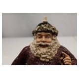 7-Inch Glittered Sitting Santa Claus Christmas Figure