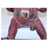 7-Inch Glittered Sitting Santa Claus Christmas Figure