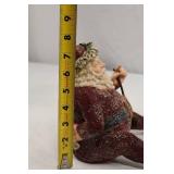7-Inch Glittered Sitting Santa Claus Christmas Figure