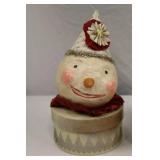 Set of 3 Festive Holiday Clown Head Containers