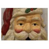 Large Vintage Santa Claus Wall Plaque Christmas Decoration