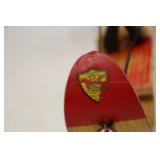 Vintage Santa Claus Sled Figurine, Signed Christy Robb 2014, 12 in.