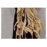 Primitive Santa Hanging Decoration with Plaid Robe, 24 Inches