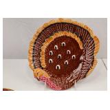 Thanksgiving Turkey Theme Plates and Ceramic Table Decor Lot