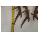 11 Velvet-Covered Deer Antler Ornaments with Twine