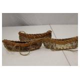 Vintage Birch Bark Canoe Ornaments