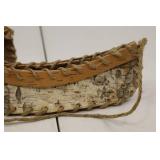Vintage Birch Bark Canoe Ornaments