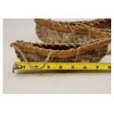 Vintage Birch Bark Canoe Ornaments