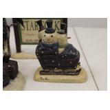 Star Folk Greg Guedel Christmas Figurine Lot - Santa, Snowmen, Signed