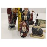 Star Folk Greg Guedel Christmas Figurine Lot - Santa, Snowmen, Signed