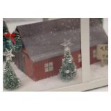 Christmas Tree Farm Terrarium Decor - 10x7x8 Inch Holiday Scene