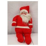 Vintage Santa Claus Plush Doll with Vinyl Face, 19 Inches Tall