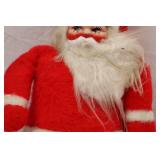 Vintage Santa Claus Plush Doll with Vinyl Face, 19 Inches Tall