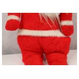 Vintage Santa Claus Plush Doll with Vinyl Face, 19 Inches Tall
