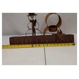 Rustic Metal Snowmen & Merry Christmas Sign Holiday Decor