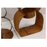 Rustic Metal Snowmen & Merry Christmas Sign Holiday Decor