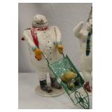 Set of 3 Snowman Holiday Decorations, 15 Inch Tall Figurines