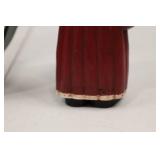 Set of 4 Santa Christmas Figurines Signed Tate, 13 to 6 Inches Tall