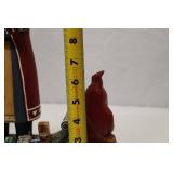 Set of 4 Santa Christmas Figurines Signed Tate, 13 to 6 Inches Tall