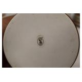 Striped Ceramic Kitchen Canister Set with Bowls, Utensil Holder & Stand (12 pcs)